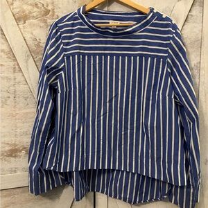 J Crew Navy and White Striped Top